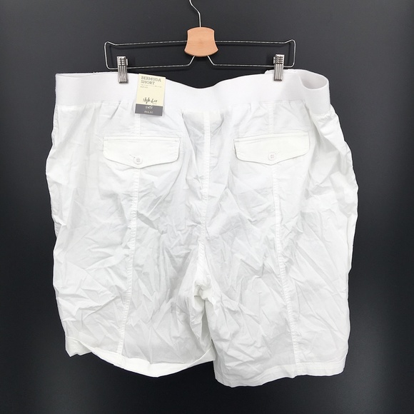NEW Style & Co Bermuda Shorts roll cuff outdoor casual White 24W plus women's - Picture 13 of 13